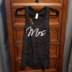 "Mrs." racerback top